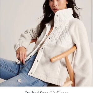 Abercrombie cream button jacket